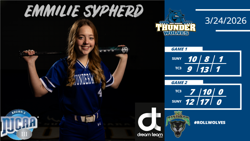 Thunderwolves sweep Tompkins Cortland CC on Tuesday, move to 2-0 in Region III play